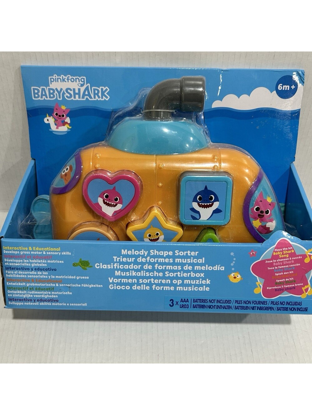 Baby Shark Pinkfong Melody Shape Sorter Interactive & Educational Toy NEW